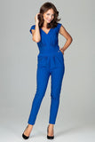 Elegant Women's Jumpsuit with Exposed Back and Zip Closure