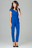 Elegant Women's Jumpsuit with Exposed Back and Zip Closure