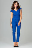 Elegant Women's Jumpsuit with Exposed Back and Zip Closure