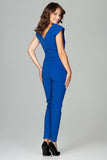 Elegant Women's Jumpsuit with Exposed Back and Zip Closure