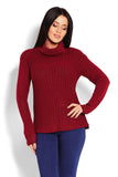Classic Turtleneck Sweater with Unique Stitch Design
