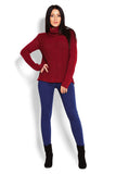 Classic Turtleneck Sweater with Unique Stitch Design