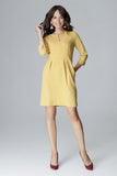 Slim Fit 3/4 Sleeve V-Neck Slit Dress for Any Occasion