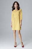 Slim Fit 3/4 Sleeve V-Neck Slit Dress for Any Occasion
