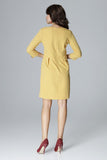 Slim Fit 3/4 Sleeve V-Neck Slit Dress for Any Occasion