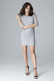 Elegant Lace Dress with Exposed Back for Evening Events
