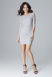 Elegant Lace Dress with Exposed Back for Evening Events