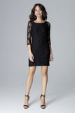 Elegant Lace Dress with Exposed Back for Evening Events