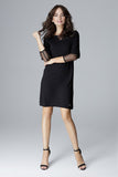 Elegant Mesh Insert Long Sleeve Top for Every Figure