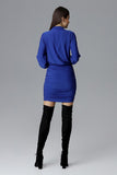 Elegant Long Sleeve Pleated Evening Dress