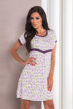 Floral Spring Nightie in Cream with Lavender Print