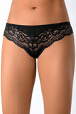 Bold Black Lace Thong with Tempting Cut-Out Back