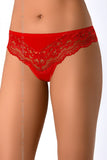 Avant-Garde Red Lace Thong with Bold Cut-Outs