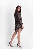 Romantic Oversize Frill Dress with V Neckline