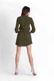 Elegant Loose-Fit Shirt Dress in Flowing Fabric