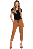 Classic Cotton Trousers with Elasticated Waistband