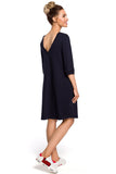 Feminine Everyday Dress with Pockets and 3/4 Sleeves