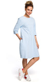 Feminine Everyday Dress with Pockets and 3/4 Sleeves