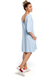 Feminine Everyday Dress with Pockets and 3/4 Sleeves