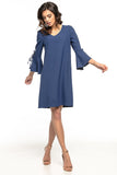 Flirty Frill Sleeve V-Neck Loose Dress for Elegance