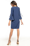 Flirty Frill Sleeve V-Neck Loose Dress for Elegance