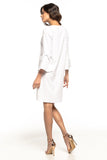 Flirty Frill Sleeve Loose Dress with Subtle V Neckline