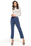 Cigarette-Style Trousers with Pockets and Pleats