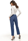 Cigarette-Style Trousers with Pockets and Pleats