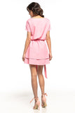 Elegant Waist-Tightening Dress with Double Skirt Design