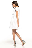 Charming Yoke Dress with Delicate Frill Detail