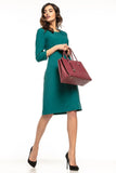 Elegant Dress with Darts and Trapezoidal Skirt