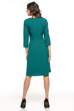 Elegant Dress with Darts and Trapezoidal Skirt