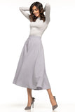 Elegant 50s-Inspired Midi Skirt with Decorative Zipper