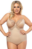 Elegant Comfort Bodysuit for Curvy Women with Embroidery