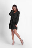 Boho Airy Chiffon Dress with Frills and Elastic Waist