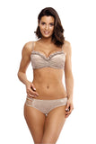 Elegant Two-Piece Push-Up Swimsuit with Frill Design