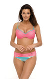 Charming Two-Piece Swimsuit with Push-Up Bra Design