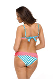 Charming Two-Piece Swimsuit with Push-Up Bra Design