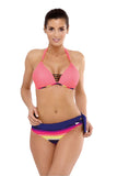 Stylish Push-Up Swimsuit with Trendy Neckline Detail