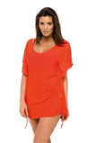 V-Neck Ruffle Beach Cover-Up with Adjustable Ties