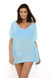 Chic V-Neck Ruffle Beach Cover-Up with Side Ties