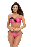 Charming Push-Up Swimsuit with Floral Accents
