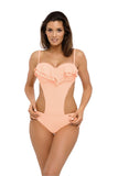 Cuban-Inspired One-Piece Monokini Swimsuit with Frill