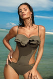 Cuban-Inspired One-Piece Swimsuit with Flirty Cutouts