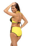Trendy High Waist Push-Up Swimsuit in Vibrant Colors