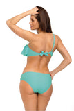 Trendy Two-Piece Latino Swimsuit with Ruffle Detail