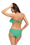 Trendy Two-Piece Latino Swimsuit with Ruffled Neckline