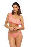 Trendy Latino Two-Piece Swimsuit with Ruffle Detail