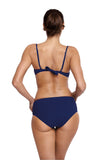 Elegant Two-Piece Swimsuit with Padded Cups and High Waist