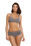 Elegant Two-Piece Swimsuit with Padded Cups and High Waist